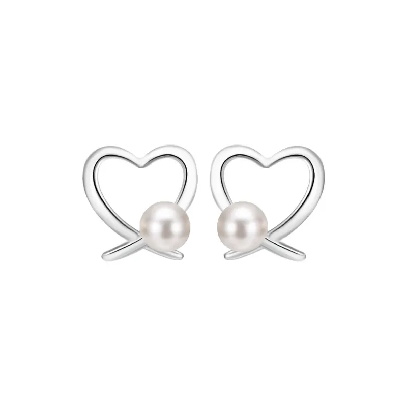 Hi There S999 Fine Silver Stud Earrings Women's-0