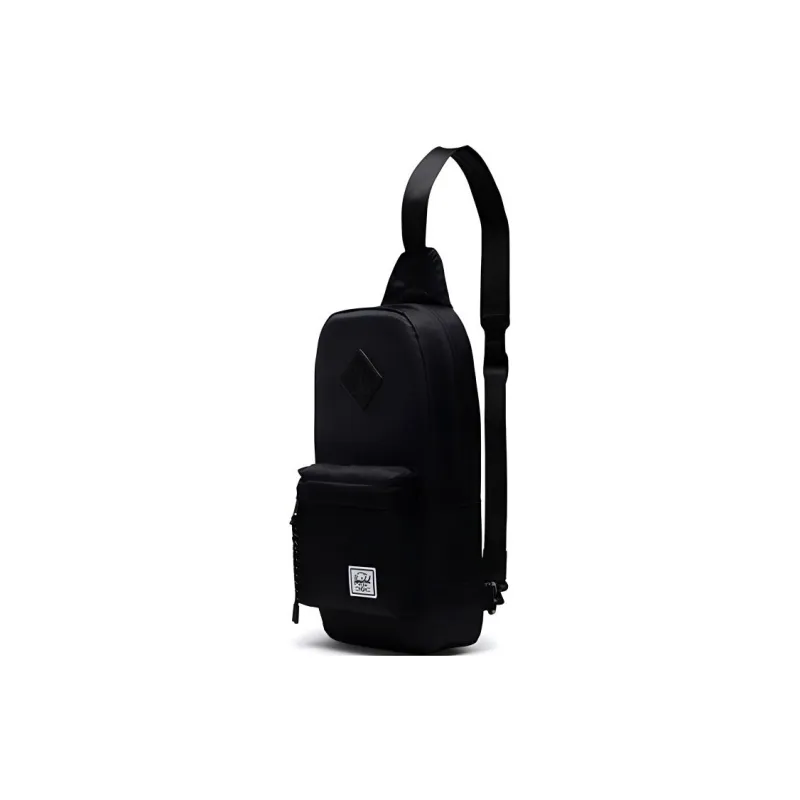 Herschel Recycled Material Sling Bag, Cell Phone Pouch, Shoulder Bag, Crossbody Bag Regular Unisex Black-2