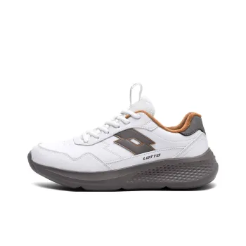 LOTTO Cushioned Slip Resistant Low Top Marathon Running Shoes Men's White Gray