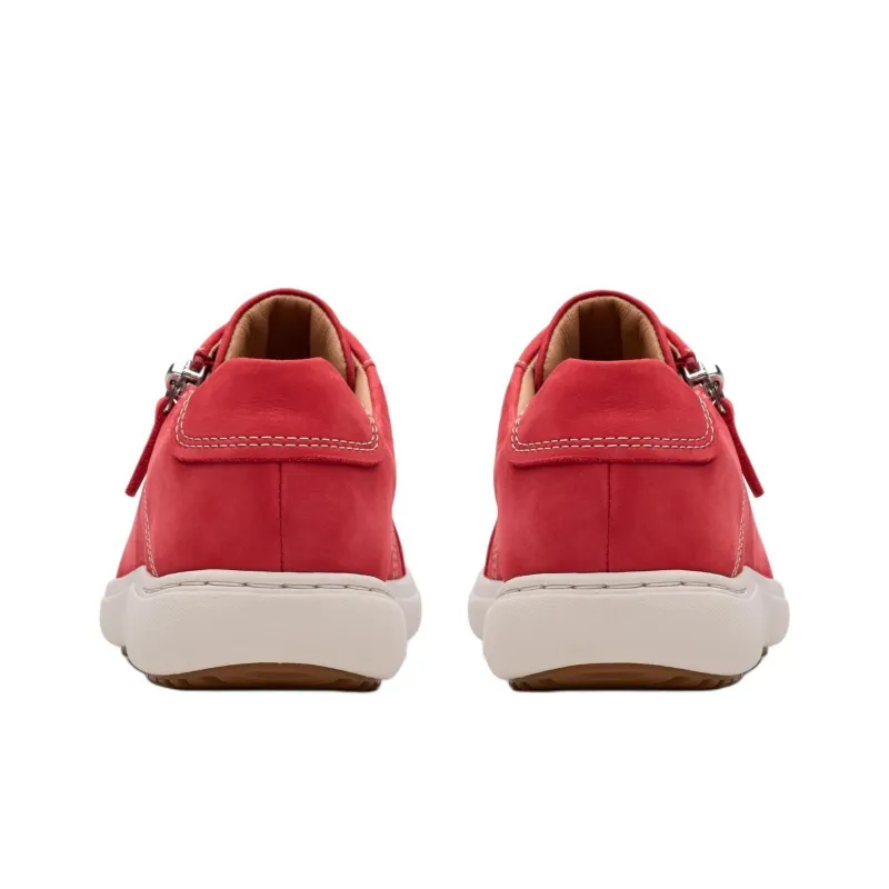 Clarks Nalle Lace Wear-Resistant Low-Top Casual Shoes Unisex Red-5