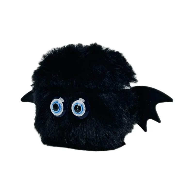 Wei Xin Compatibility Apple AirPods 4/2/3/4th Generation/AirPods Pro/Pro 2 Plush Black Demon Coal Ball Headphone Cases-3