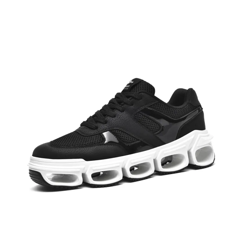 Comanier Cushioned Slip Resistant Breathable Height Increasing Low Top Casual Shoes Men's-8
