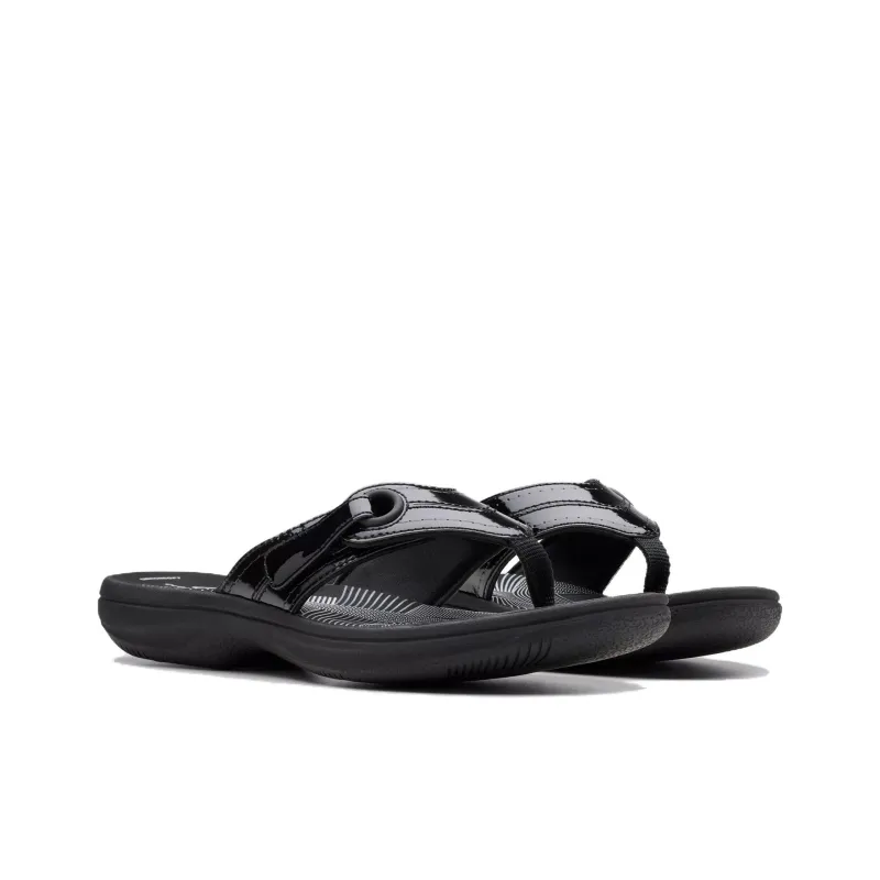 Clarks Abrasion-Resistant Flip Flops Women's Black-2