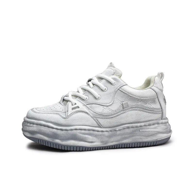JIETEGONGYANG Cushioned Anti Slip Wear Resistant Waterproof Breathable Height Increasing Low Top Skateboard Shoes Men's-5