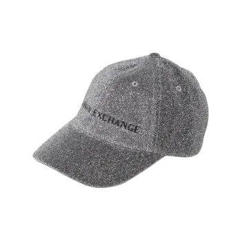 ARMANI EXCHANGEAE Gold And Silver Thread Baseball Caps Women's Gray