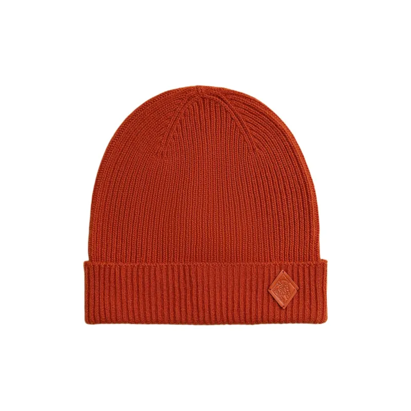 HERMES Wool Cashmere Calfskin Beanies Men's Multicolor-2