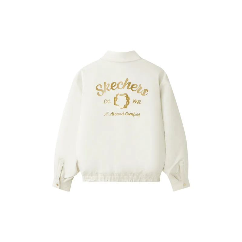 Skechers New Year Collection Sports Lifestyle Collection Jacket Unisex Pure White-1