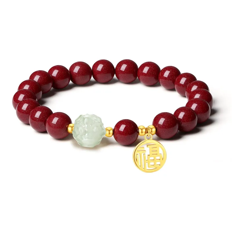 SEVEN COOK Reconstructed Cinnabar Bracelets Unisex-6