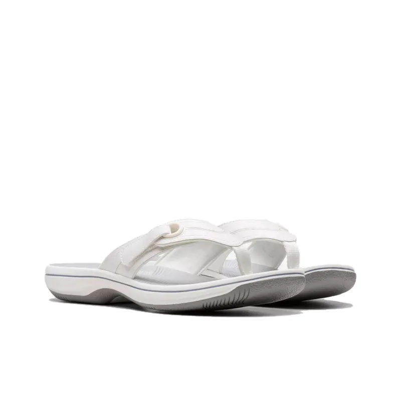 Clarks Abrasion-Resistant Flip Flops Women's White-2
