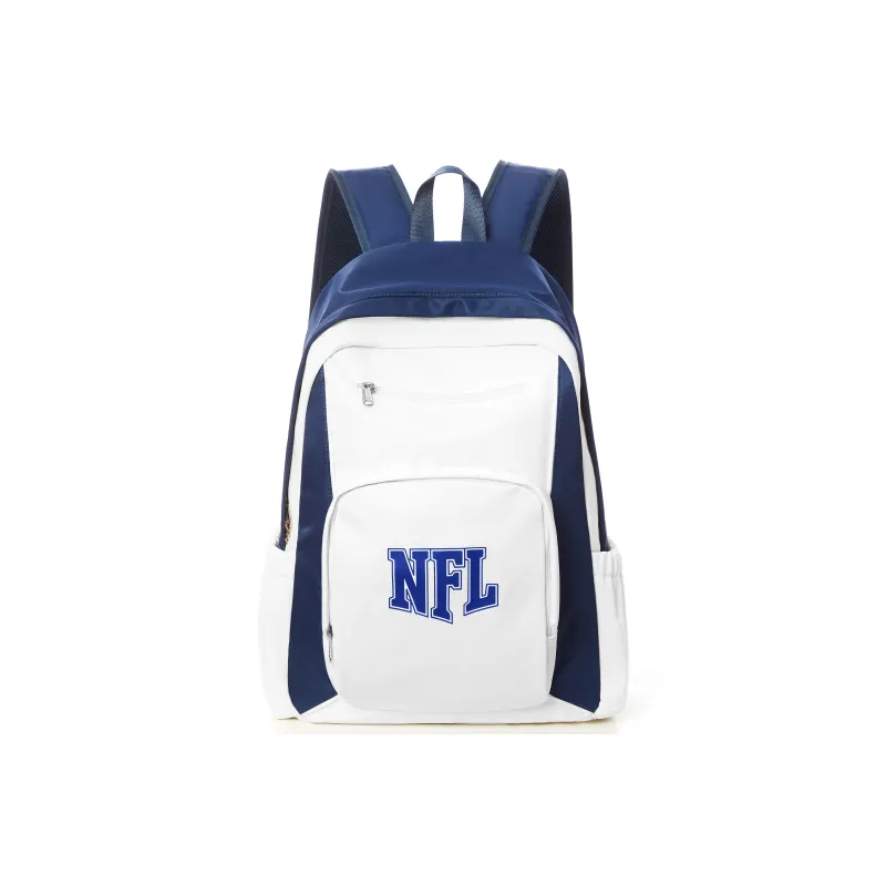 NFL Fabric Backpack Laptop Backpack Regular Unisex Blue White-0
