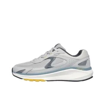 Skechers Anti Slip Wear Resistant Low Top Casual Running Shoes Men's Gray