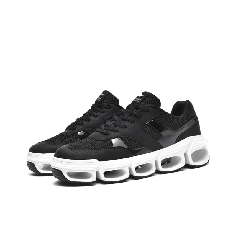 Comanier Cushioned Slip Resistant Breathable Height Increasing Low Top Casual Shoes Men's-9