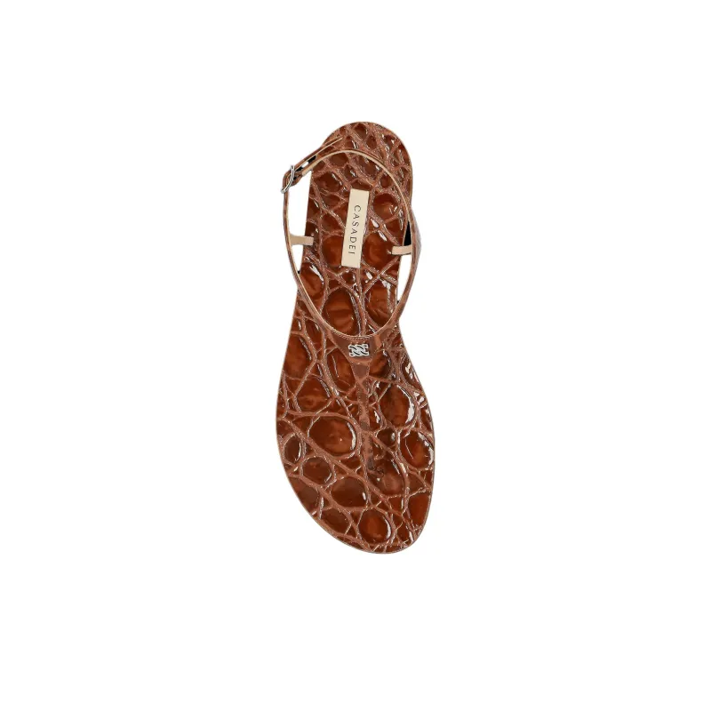 Casadei JURASSIC One Strap Sandals Women's Brown-4