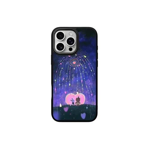 LANWK Glass Material Endless Love Phone Case Compatible With Apple IPhone 13/14/15/16/Pro/Pro Max Anti Drop Magnetic