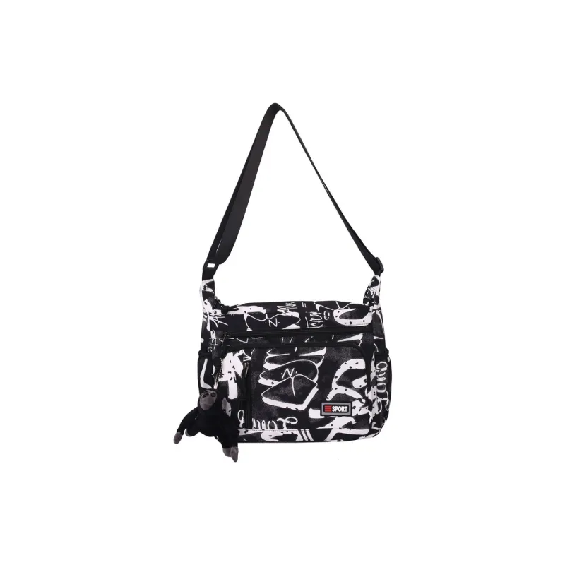 BLAKE FLEETO Nylon Shoulder Bag Crossbody Bag Medium Size Unisex Multicolor-12