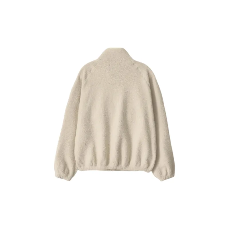 NOTHING WRITTEN FW24 Woolly Fleece Pullover Sweatshirt Women's Ivory/Ivory-1