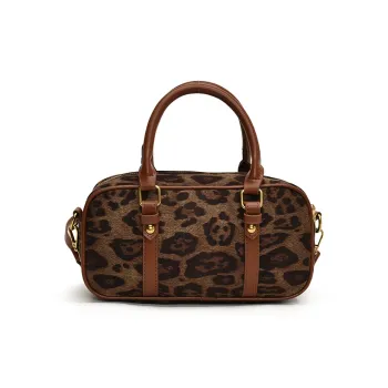 BAODIDAISHU PU Handbags Shoulder Bag Crossbody Bag Women's Black/Burgundy/Leopard Print Brown/Coffee
