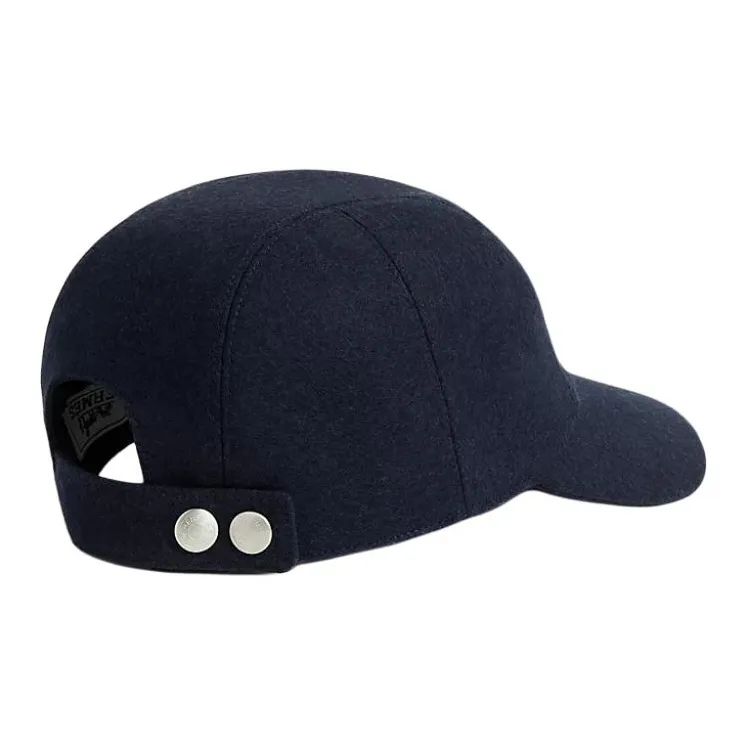 HERMES Wool, Polyamide Baseball Caps Men's Midnight Blue-1