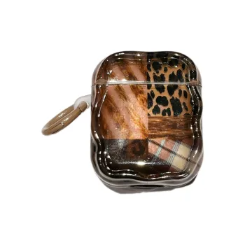 SUGIBUGI Compatible With AirPods 1st/2nd/3rd Gen/Pro/2nd Gen Pro TPU Ins Leopard Print Plaid Headphone Cases