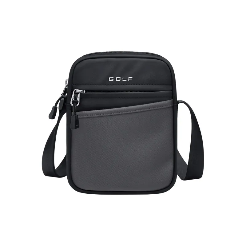 GOLF Fabric Shoulder Bag, Crossbody Bag Regular Men's Black & Gray/Black-1