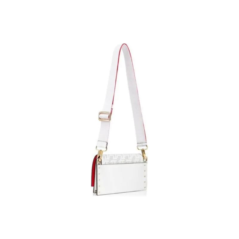 CL LUBOTING Cow Leather Shoulder Bag Men's White-3