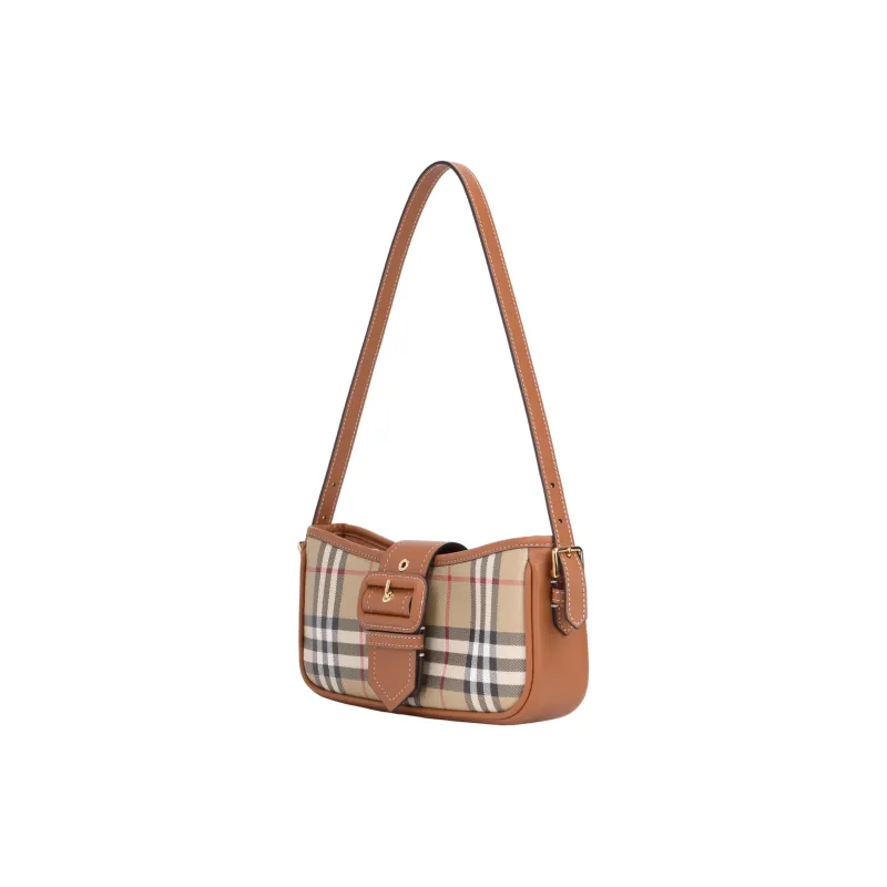 Burberry Calfskin Handbag Shoulder Bag Women's Brown-2