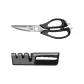 Obsidian Black-Multifunction Kitchen Shears+Obsidian Black Knife Sharpener
