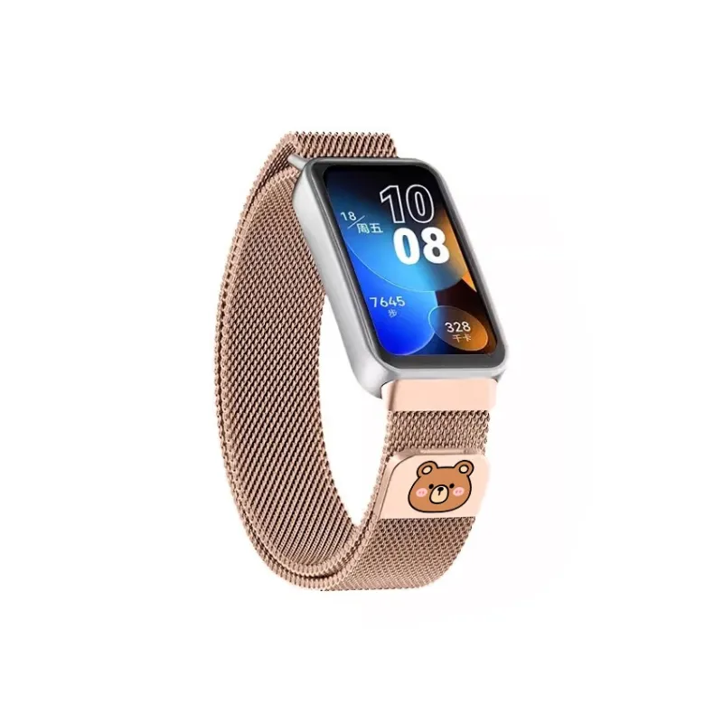 FZRT Cute Bear Collection Huawei Compatibility Watch Band 206mm Stainless Steel Material-7