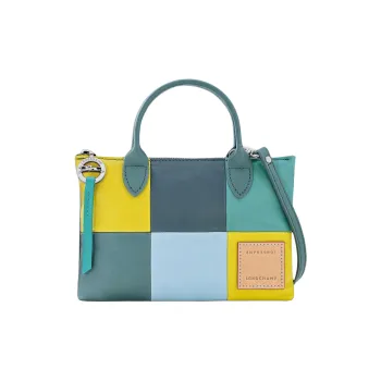 LONGCHAMP Re Play Metis Sheepskin Shoulder Bag, Crossbody Bag, Handbag Mini Women's Light Green Gray