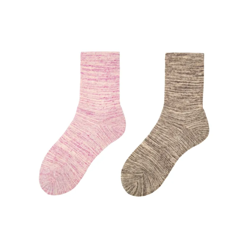 MOJICUSHERCO Mid-Calf Socks Women's 2 Pack-23