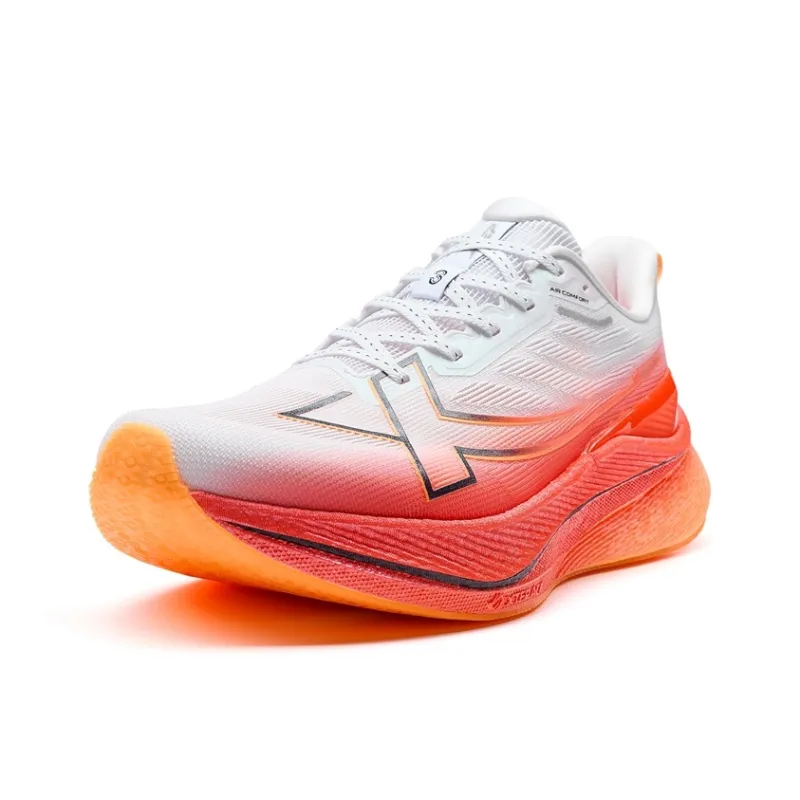 XTEP 2000km 3.0 Slip Resistant And Abrasion Resistant Coverage Low Top Training Running Shoes Men's Laser Red New White-2