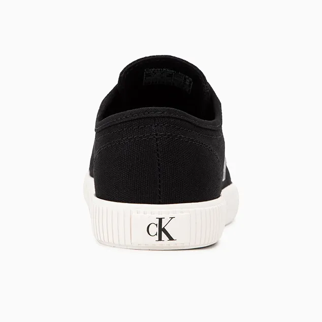 CALVIN KLEIN Low Top Canvas Shoes Women's Black/White-4