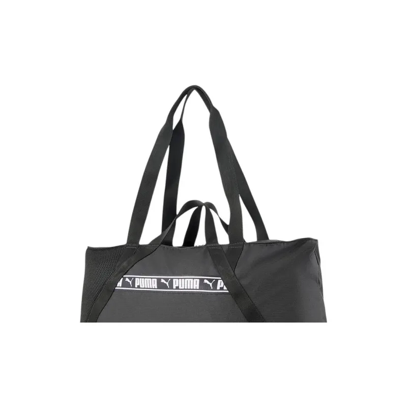 PUMA Polyester Regular Tote Bag Shopping Bag One Shoulder Crossbody Portable Travel Bag 27L Unisex Black-3
