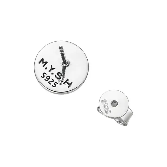 MYSH 925 Sterling Silver Stud Earrings Men's-2