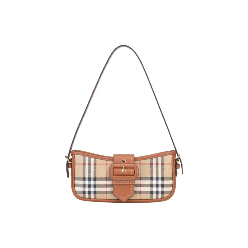 Burberry Calfskin Handbag Shoulder Bag Women's Brown-1