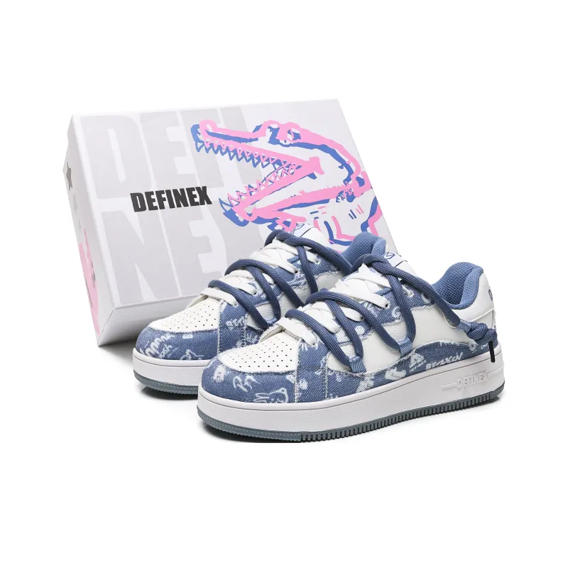 DEFINEX Skateboard Shoes Unisex Low Top White-21