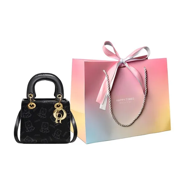 Yalu PU Lady Dior Crossbody Handbag Regular Women's Ecru/Black/Pink/Brown-7