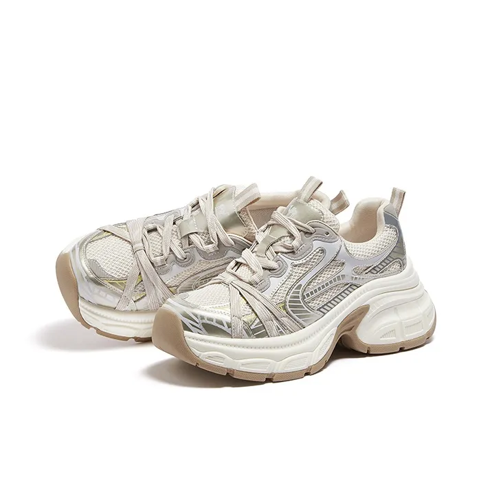 CAMEL Anti Slip And Wear Resistant Coverage Low Top Chunky Sneakers Women's-8