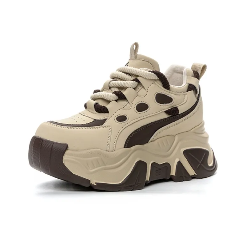 MABEL&CO Low Top Chunky Sneakers Women's Khaki-0