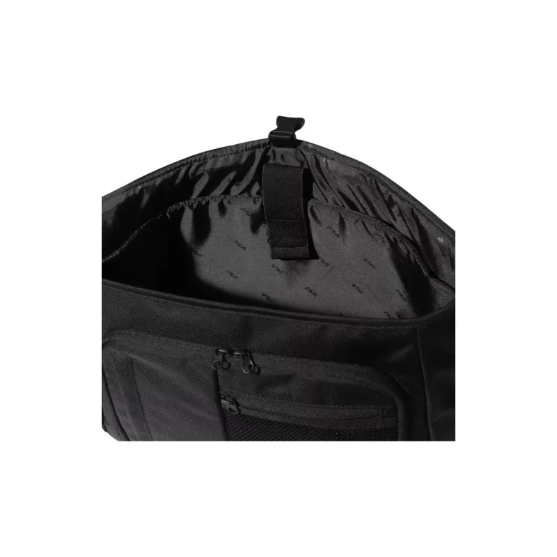 FILA Nylon Messenger Bag Shoulder Bag Crossbody Bag Handbag Regular Unisex Black-4