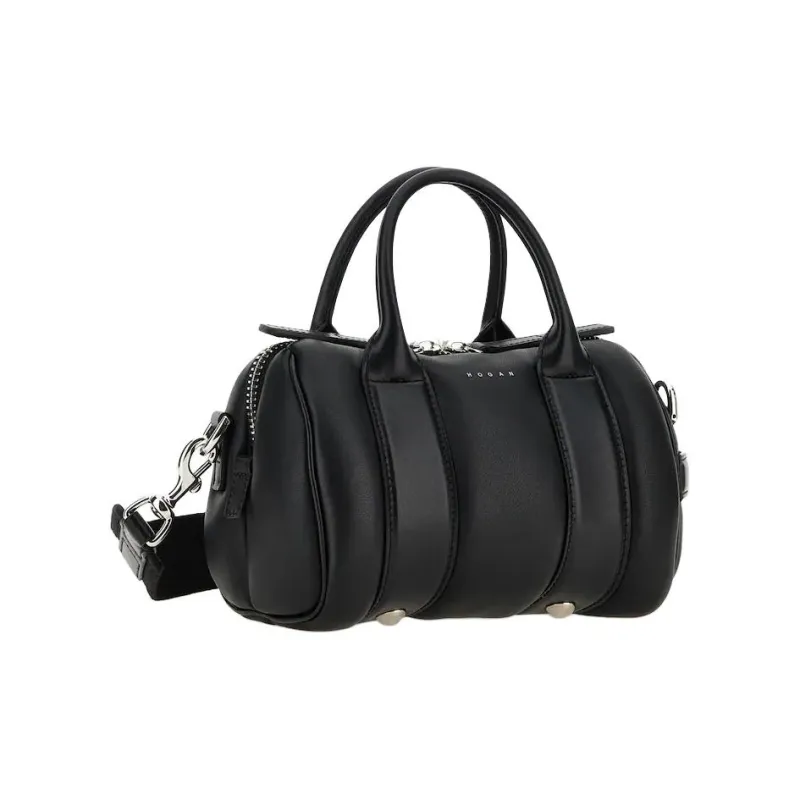 HOGAN Nappa Leather Bowling Bag Shoulder Bag Handbag Mini Women's Black-1