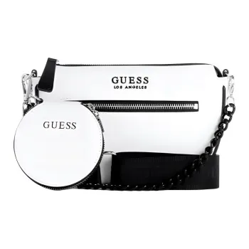 GUESS Artificial Leather Crossbody Bag Shoulder Bag Medium Size Women's White