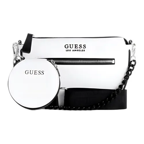 GUESS Artificial Leather Crossbody Bag Shoulder Bag Medium Size Women's White