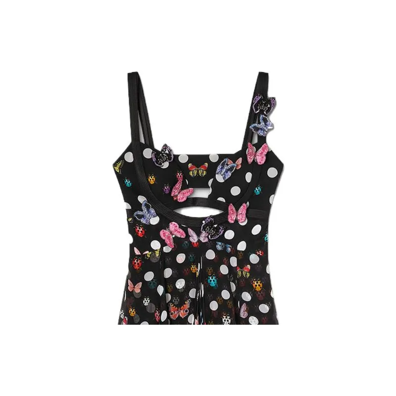 VERSACE Slip Dresses Women's Black-4