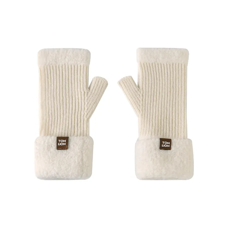 Tonlion Sheep Wool Knit Gloves Women's-0