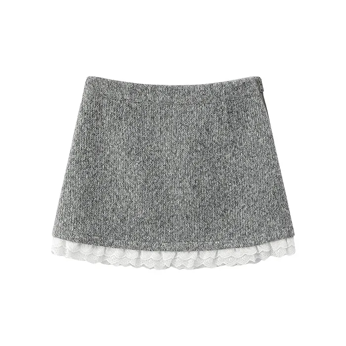 CHUU Casual Short Skirts Women's Light Heather Gray-1