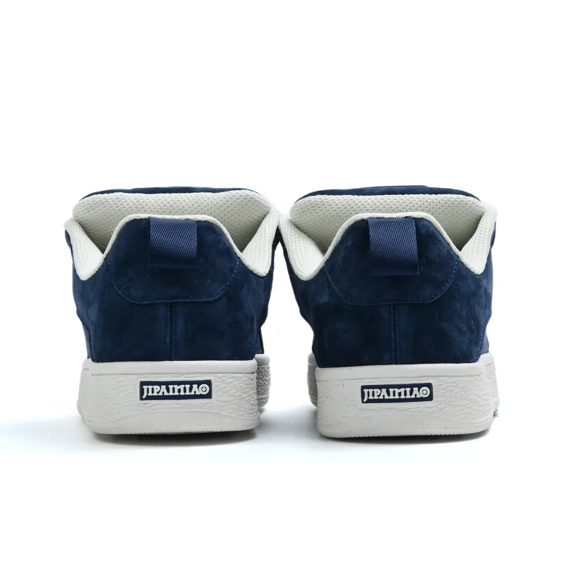 JIPAINIAO Puffy Shoes Low Top Skateboard Shoes Unisex Cerulean-3