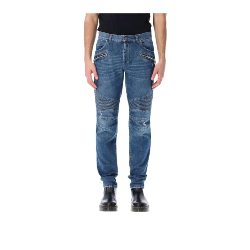 BALMAIN Jeans Men Blue-2
