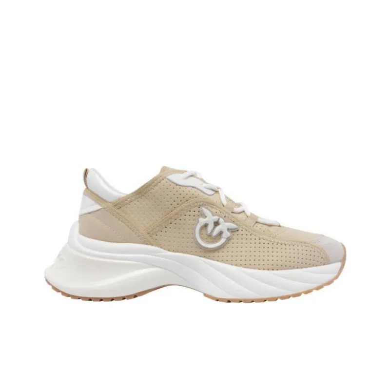 PINKO Logo Patch Lace Up Sneakers Women's-1