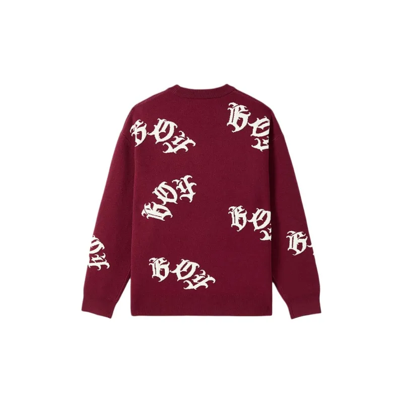 Boy London New Year Sweater Unisex Burgundy-1